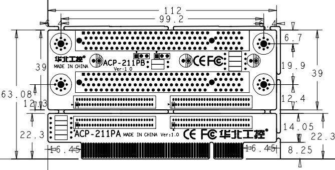 Norco ACP-211P Плата-переходник (ризер-карта) PCI на 2 сокета PCI
