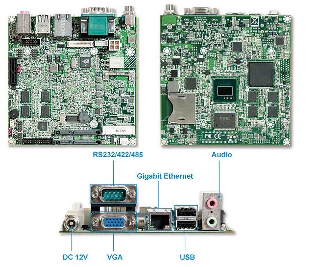 NANO-6040 - одноплатный компьютер Nano-ITX с низким энергопотреблением на базе Intel Atom E640T (1.1 Ггц, -40~+80°C)
