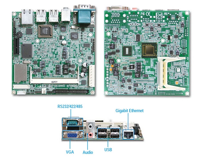 Portwell NANO-8044 - одноплатный компьютер Nano-ITX с низким энергопотреблением на базе Intel Atom Z510 / Z530 (1.1 - 1.6 Ггц)
