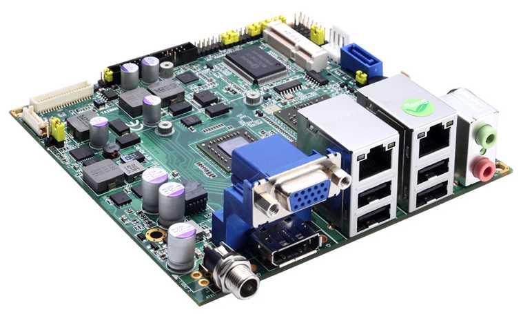 NANO100 - Одноплатный компьютер Nano-ITX, AMD G-Series APU T56N 1.65 GHz, LVDS/ DisplayPort/VGA, 2xLAN, Audio