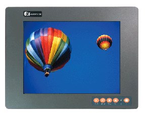 PANEL6122. Панельный промышленный TFT LCD-монитор 12.1 высокой яркости, сенсорный экран , S-Video, VGA, DVI, IP65