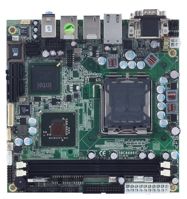 Axiomtek SBC86860 - производительный компьютер Mini-ITX на базе LGA775 Core 2 Quad / Core 2 Duo (DVI/LVDS,PCI-E,Fire-Wire)